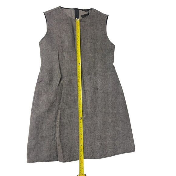 Massimo Dutti Womens Mini Dress M Medium wool linen Grey Black 6673/673 NWT - Picture 12 of 13